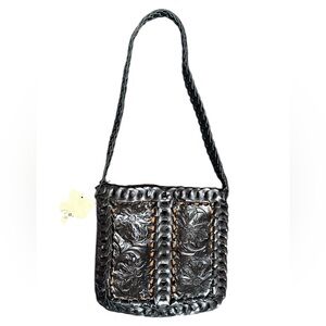 Patricia Nash Vaticci Leather Chainlink Crossbody